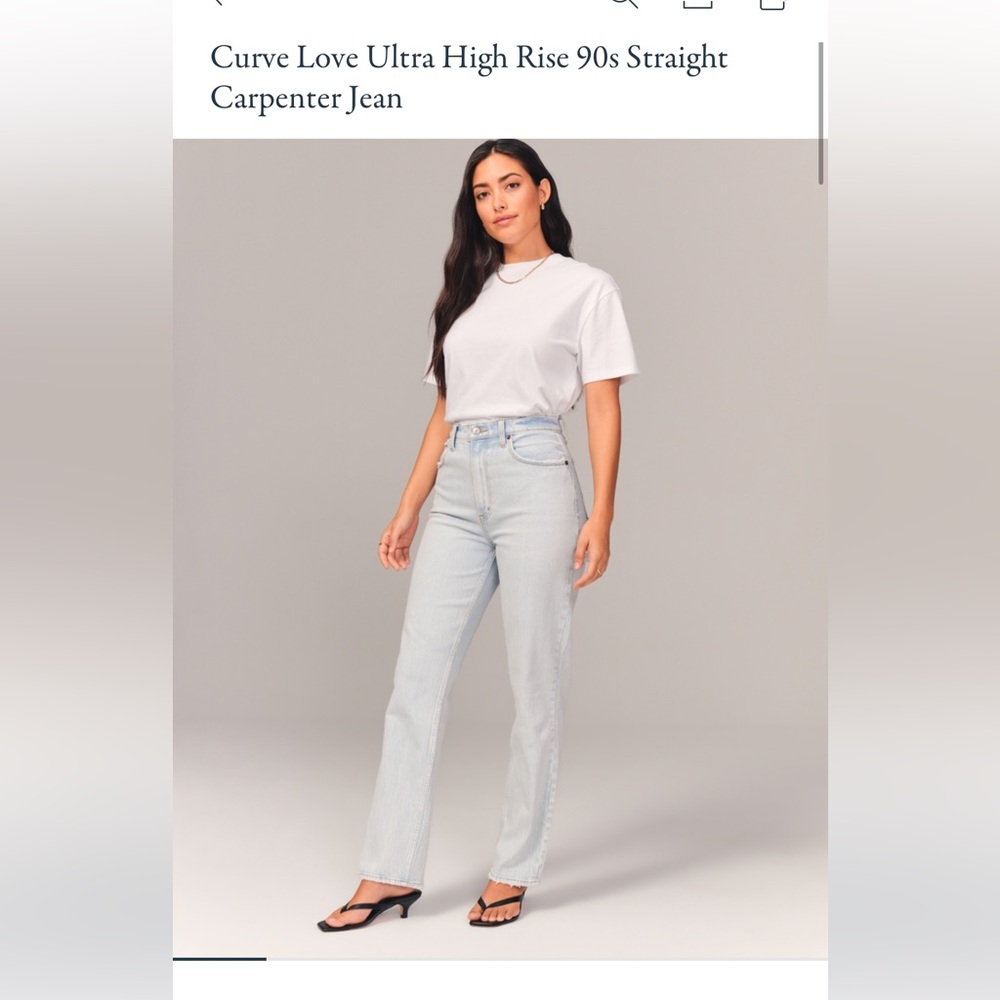 Ultra High Rise 90s Straight Carpenter Jean - Light Blue